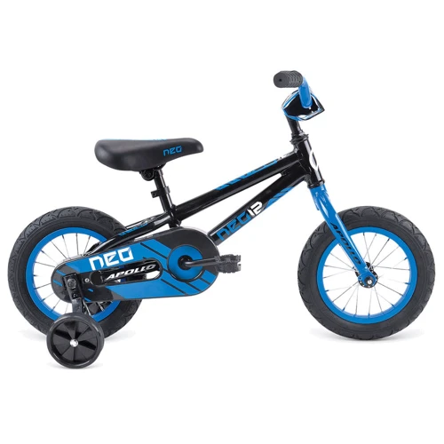 Велосипед 12 "Apollo Neo boys Gloss Charcoal / Gloss Blue (SKD-19-30)