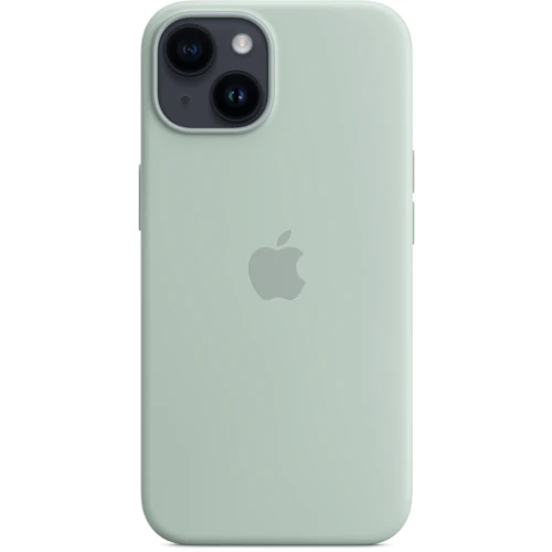 Чохол для iPhone Apple for iPhone 14 Silicone Case with MagSafe Succulent (MPT13) : Матеріали Силикон