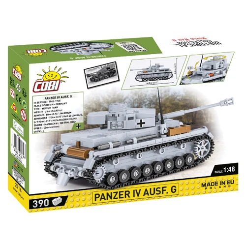 Конструктор Cobi Вторая Мировая Война Танк Panzer IV, 390 деталей: Количество деталей, шт. 390