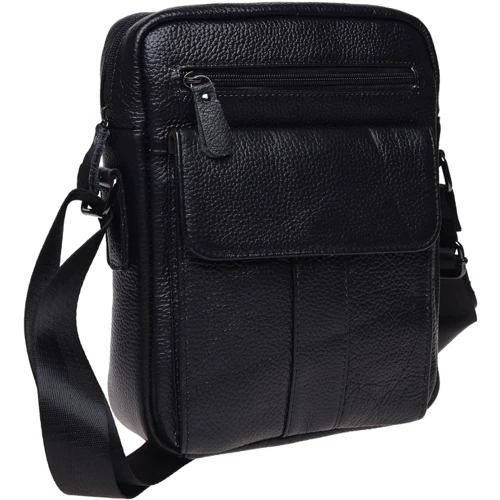 Мужская сумка планшет Borsa Leather черная (K18154-black) фото 11