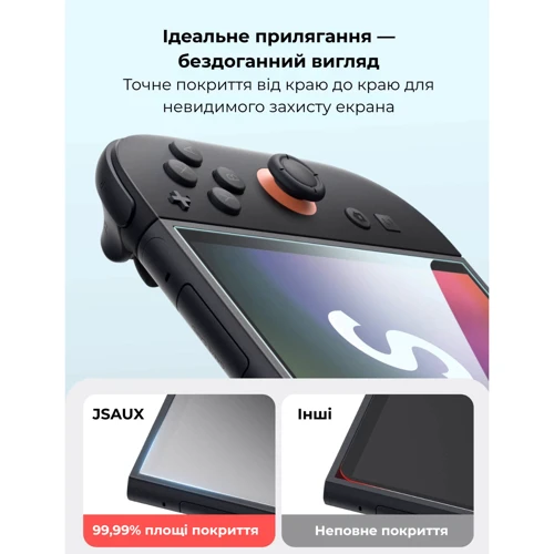 Аксессуар для приставок Защитное стекло глянцевое 2 шт JSAUX GP0123 для Nintendo Switch 2 фото 6