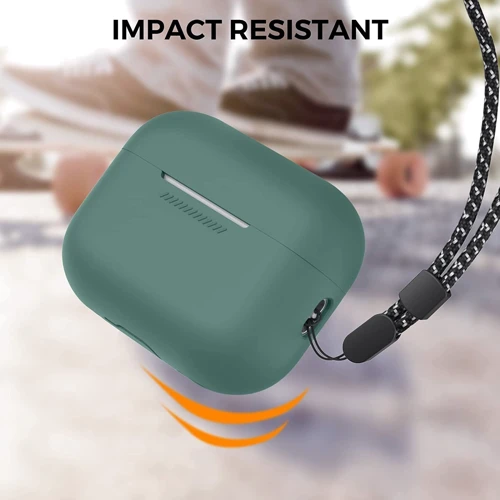 Чехол для наушников AhaStyle Silicone Case with strap Midnight Green (X003E46FGX) for Apple AirPods Pro 2 фото 4