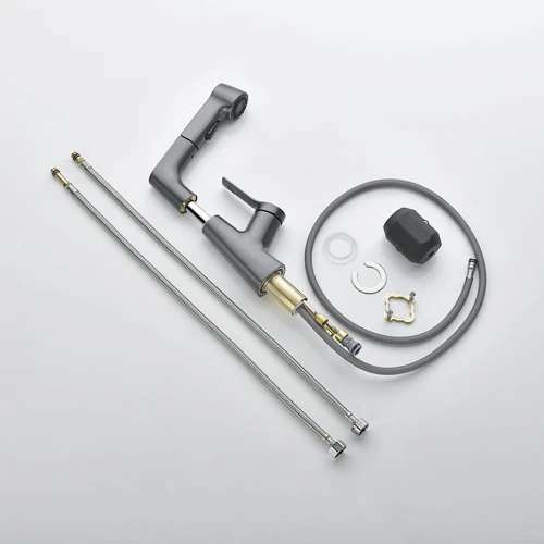 Смеситель для раковины Lefton Single-Hole Rotatable and Liftable Pull-Out Faucet-BF2203 Grey: Назначение Для раковины