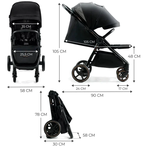 Прогулочная коляска Kinderkraft Mitzy Ink Black (KSMITZ00BLK0000) фото 13