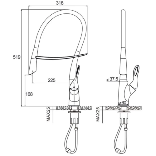 Смеситель для кухонной мойки Nett SWH-52