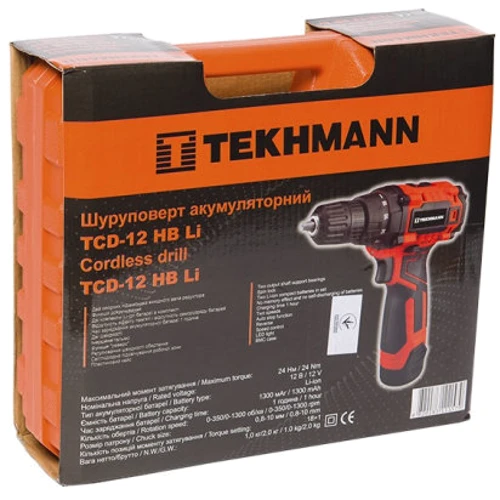 Шуруповерт акумуляторний Tekhmann TCD-12 HB Li: Количество скоростей работы 2