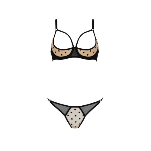 Комплект Passion MARINA SET WITH OPEN BRA beige XXL/XXXL