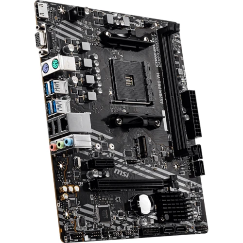 MSI A520M PRO-VH: Разъемы на плате SATA 3.0, M.2
