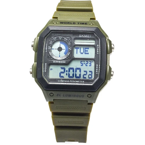 Наручний годинник Skmei 1373 Army Green: Механізм кварцовий
