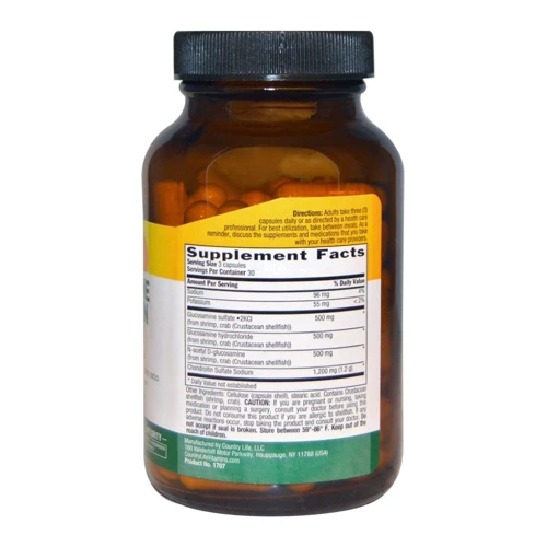Country Life Glucosamine/Chondroitin Formula 90 caps Глюкозамин и Хондроитин: Тип Глюкозамин