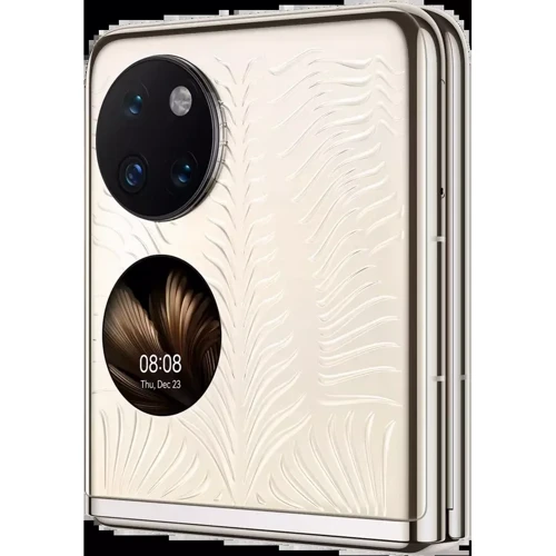 Смартфон Huawei P50 Pocket 12/512GB Gold: Камера Потрійна 40 Мп (f/1.8) + 13 Мп (f/2.2) + 32 Мп (f/1.8) / LED спалах / панорама / автофокус / фронтальна 10.7 Мп (f/2.2)