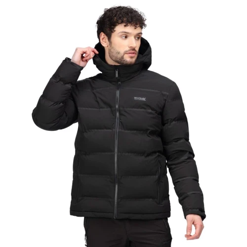 Куртка Regatta Thermisto RMN176-800 54 черная зимняя с капюшоном: Фасон Стеганый