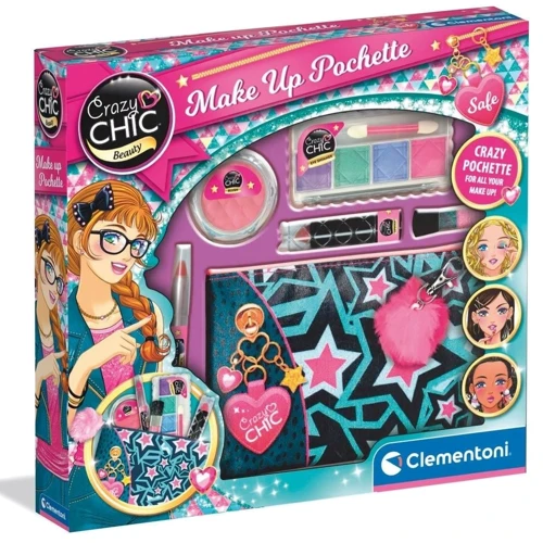 Набор детской косметики для макияжа Clementoni Make Up Pochette серия Crazy Chic (8005125186976): Производитель Clementoni