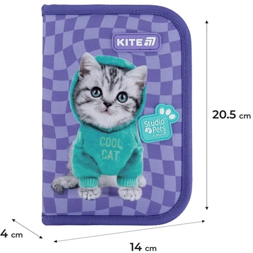 Набор Kite рюкзак + пенал + сумка для обуви 555 Studio Pets-2 (SET_SP25-555S-2): Цвет фиолетовый