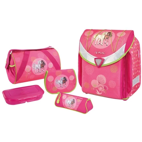 Ранец школьный укомплектованный Herlitz FLEXI PLUS Spring Horses (50013616)
