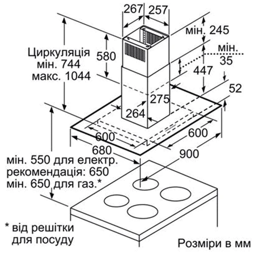 Витяжка Bosch DIA098E50 фото 5