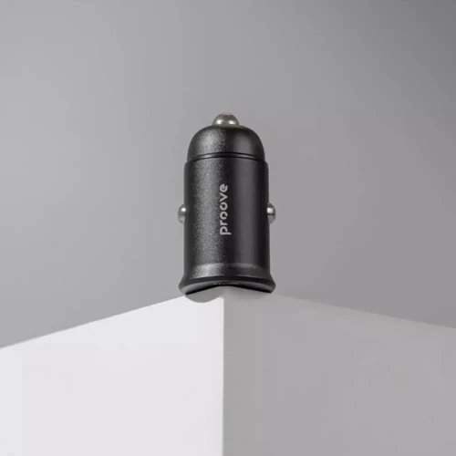 Зарядное устройство Proove Car Charger USB+USB-C Tiny Power 20W Black: Особенности Быстрая зарядка, USB-C, Power Delivery (PD)