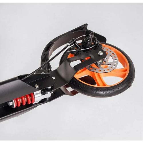 Двухколесный самокат с дисковым тормозом Best Scooter Factor BS-98033 Оранжевый: Материал колес полиуретан