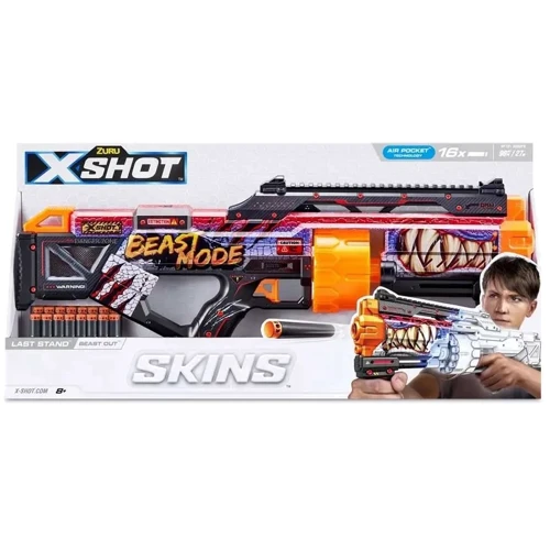 Скорострельный бластер X-Shot Skins Last Stand Beast Out (16 патронов) (36518J)
