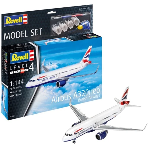Сборная модель-копия Revell Самолет Airbus A320 British Airways Уровень 4 (RVL-63840)