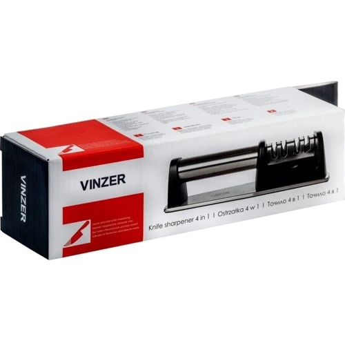 Точилка Vinzer для ножей и ножниц 4в1 (50319): Рукоятка Нержавеющая сталь