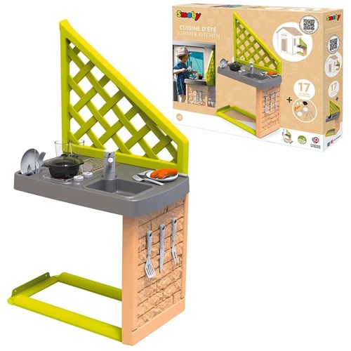 Летняя кухня Smoby Toys с аксессуарами для дома зеленая (810918)