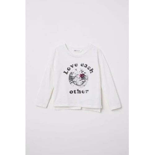 Лонгслив H&M 6468118 134-140 см белый