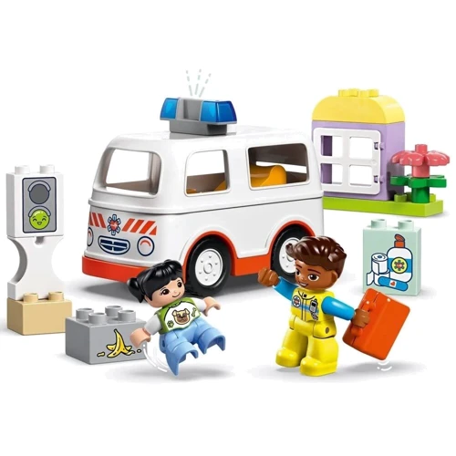 Конструктор LEGO DUPLO Town Швидка допомога та водій 19 деталей (10447): Кількість деталей, шт. 19