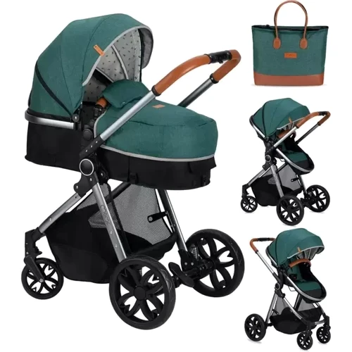 Универсальная коляска 2 в 1 MoMi Limuru Green (WOSP00028): Ширина шасси 61.5 см
