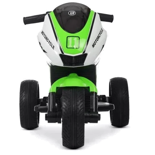 Детский электромотоцикл 3 колесный Bambi Racer Yamaha бело-зеленый (M 4135EL-1-5): Вид мотоцикл