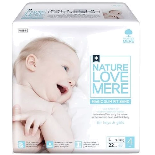 Підгузки дитячі Nature Love Mere MAGIC SLIM FIT BAND, розмір L