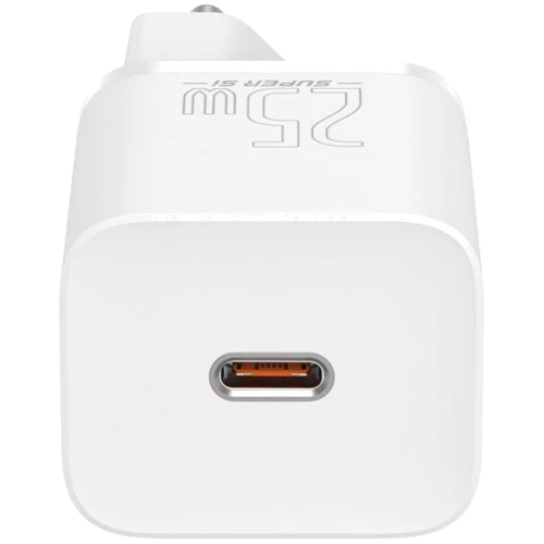 Зарядное устройство Baseus USB-C Wall Charger Super Si 25W White (CCSP020102): Сила тока 2.4А и более