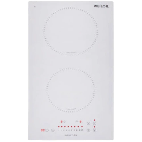 Варочная поверхность электрическая WEILOR WIS 322 WHITE: Расположение панели спереди