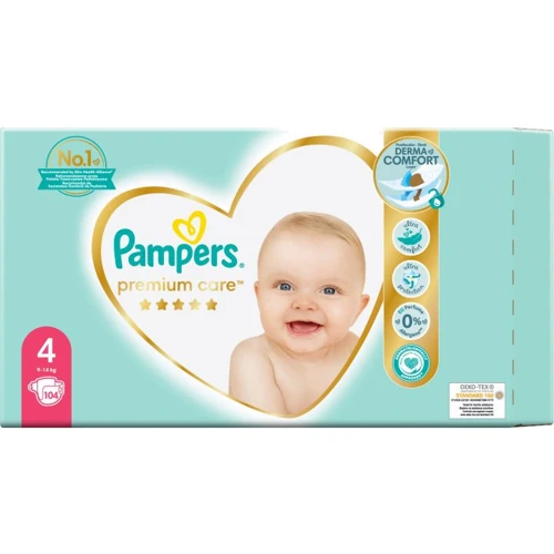 Подгузники Pampers Premium Care Maxi Размер 4 (9-14 кг) 104 (4015400465447) фото 7