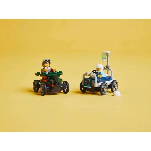 Конструктор LEGO City Самолет против больничной койки Набор для гонки 70 деталей (60459) фото 6