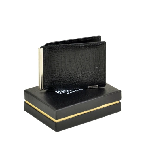 Мужской зажим для денег Bretton черный (30516 black)