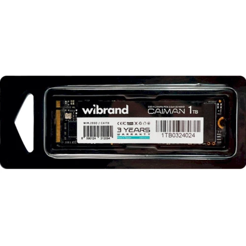 Wibrand Caiman 1TB M.2 NVMe (WIM.2SSD/CA1TB): Интерфейс подключения PCI-Express 4.0 (x4)