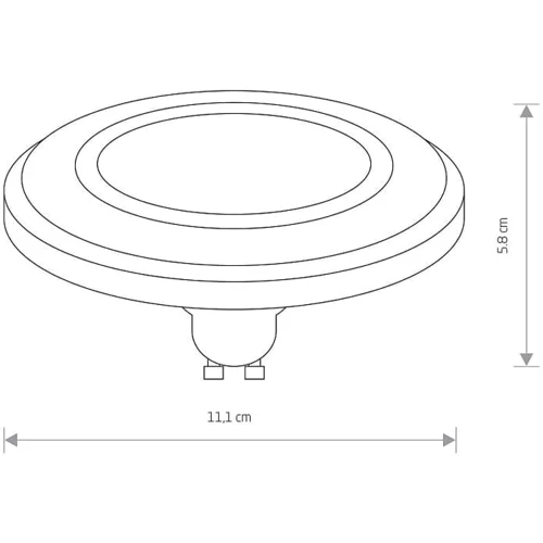 Лампа Nowodvorski 9212 Reflector led GU10 1x9W 4000K: Тип цоколя GU10