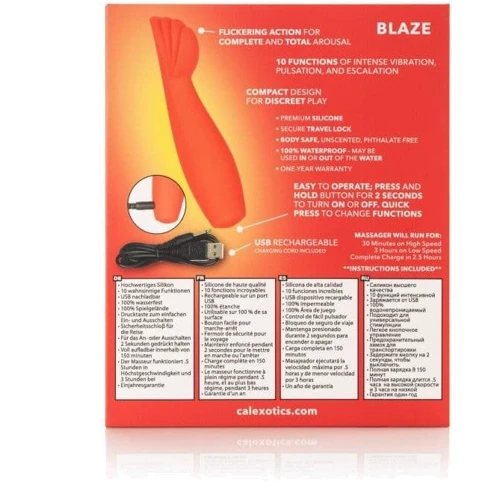 CalExotic Red Hot Blaze вибромассажер 14x3.25 см