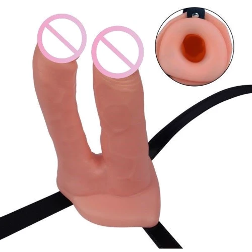 Двойной страпон Lovetoy Unisex Hollow Double Penetrator 6"