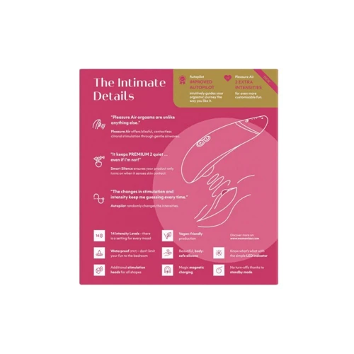 Вакуумный клиторальный стимулятор Womanizer Premium 2 Raspberry