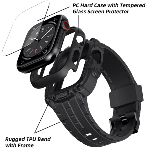 Аксессуар для Watch TPU Strap with Case Black (FLS181119) for Apple Watch 44/45/49mm Ultra фото 7