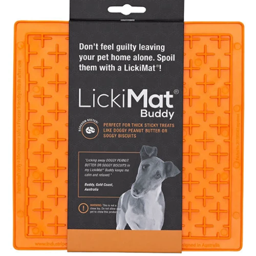 Килимок для повільного харчування LickiMat Buddy orange для собак (9349785000456)