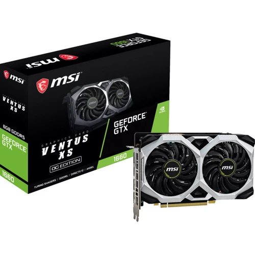Видеокарта MSI GeForce GTX 1660 VENTUS XS 6G OC: Объем памяти, Гб 6