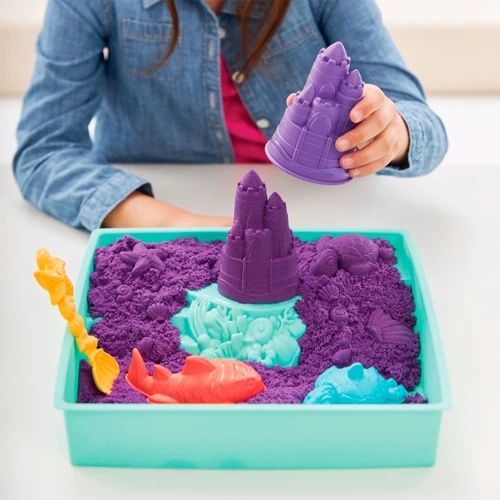 Набор песка для детского творчества Kinetic Sand V2 Замок из песка фиолетовый 454 г (71402) фото 6