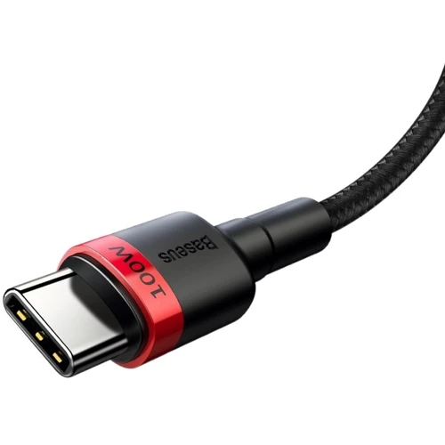 Кабель Baseus Cable USB-C to USB-C Cafule PD 2.0 100W 2m Red/Black (CATKLF-AL91): Довжина 2 м