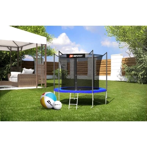 Батут Hop-Sport 8ft blue із внутрішньою сіткою 244 см фото 6