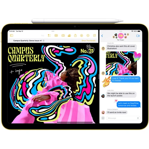 Планшет Apple iPad 10 10.9" 2024 Wi-Fi + LTE 256GB Silver (MCMN4NF/A) UA: Фронтальная камера 12 МП