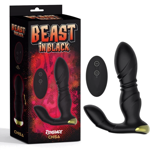 Вибростимулятор простаты с толчками Chisa Beast in Black Renegade