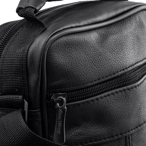 Мужская сумка через плечо Valiria Fashion черная (DETAW7002-2): Тип ручки Короткая ручка, Плечевой ремень